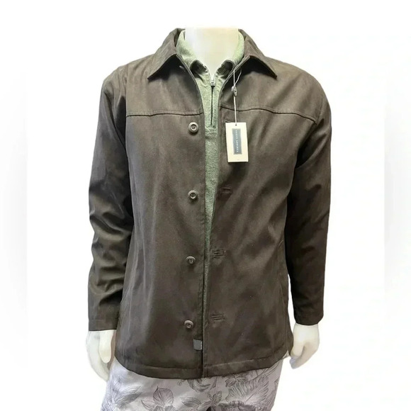 Nexus Apparel Brown Faux Suede Lined Jacket Size  Small - Picture 1 of 14